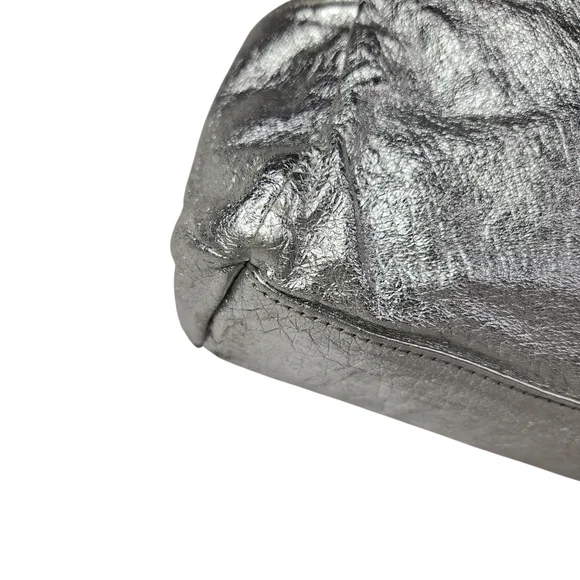 Steve Madden Vegan Silver Metallic Studded Purse Shoulder Bag Y2K Punk Medium - Picture 7 of 16